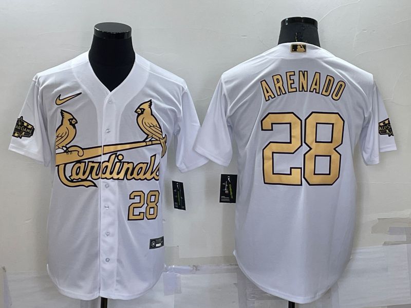 Men St.Louis Cardinals 28 Arenado White 2022 All Star Nike MLB Jerseys